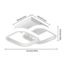 Modern geometric white acrylic led ceiling lamp bedroom light