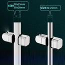 Modern geometric white & black shower slide rail holder bracket bathroom