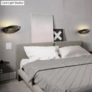 Modern geometric white & black wall light bedroom warm white light