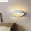 Modern geometric white & black wall light bedroom warm white light