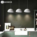 Modern geometric white creamy gypsum pendant lights bedroom decor