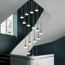 Modern geometric white glass decorbites deluxe villa chandelier living room