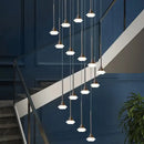 Modern geometric white glass decorbites deluxe villa chandelier living room