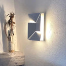 Modern geometric white grand sconce lamp bedroom wall light
