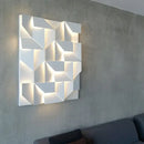 Modern geometric white grand sconce lamp bedroom wall light