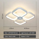 Modern geometric white led ceiling light for living room