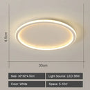 Modern geometric white led ceiling light for living room