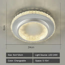 Modern geometric white led ceiling light for living room