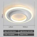 Modern geometric white led ceiling light for living room
