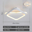 Modern geometric white led ceiling light for living room