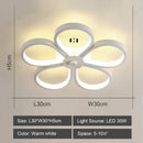 Modern geometric white led ceiling light for living room