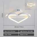 Modern geometric white led ceiling light for living room