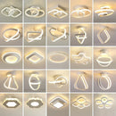 Modern geometric white led ceiling light for living room