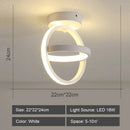 Modern geometric white led ceiling light for living room