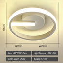 Modern geometric white led ceiling light for living room