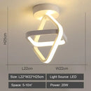 Modern geometric white led ceiling light for living room