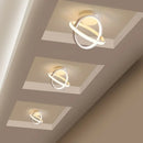 Modern geometric white led ceiling light for living room