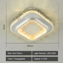 Modern geometric white led ceiling light for living room