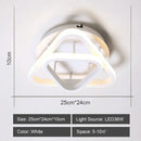 Modern geometric white led ceiling light for living room
