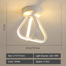 Modern geometric white led ceiling light for living room