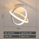 Modern geometric white led ceiling light for living room