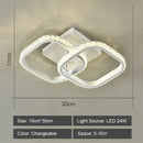 Modern geometric white led ceiling light for living room