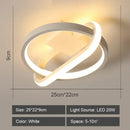 Modern geometric white led ceiling light for living room