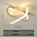 Modern geometric white led ceiling light for living room