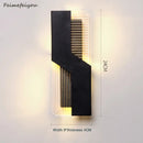 Modern geometric white led wall lamp bedroom sconce