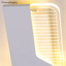 Modern geometric white led wall lamp bedroom sconce