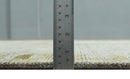 Modern Geometrical 4.6x6.6 Olive, Ivory and Charcoal Floral Hand Knotted Wool and Silk Area Rug