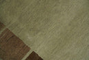 Modern Geometrical Beige, Brown and olive 4x6 Hand Knotted Wool Area Rug