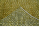 Modern Geometrical Boxes Olive Hand loom 5x8 wool Area Rug