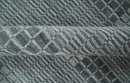 Modern Geometrical Hand Made 8x10 Charcoal, Gray and Silver Blended Wool Area Rug
