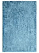 Modern Geometrical Hand Made 2x3 Blue Art silk Area Rug