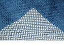 Modern Geometrical Hand Made 2x4 Blue Art silk Area Rug