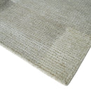 Modern Geometrical Hand knotted 2x3 Gray, Beige and Silver Area Rug