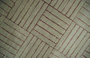 Modern Geometrical Hand knotted Maroon and Beige 5x8 Wool and Art Silk Area Rug
