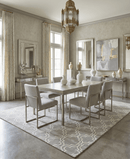 Modern Geometrical Hand Tufted Silver Wool 8x10 Area Rug