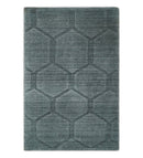 Modern Geometrical Hand Woven 2x3 Charcoal Art Silk Area Rug