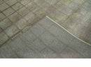 Modern Geometrical Ivory, Brown and Olive 5x8 Hand Knotted Wool and Silk Area Rug