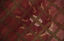 Modern Geometrical Maroon, Green and Ivory Hand knotted 5x8 wool and Art Silk Area Rug