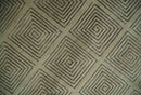 Modern Geometrical Olive and Charcoal Hand loom 5x7 Wool and Art Silk Area Rug
