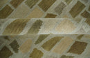 Modern Geometrical Olive, Green, Silver and Beige Hand knotted 5x8 wool Area Rug