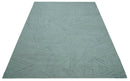 Modern Geometrical Pattern Ivory and Silver Hand Knotted 10x13 Wool Rug