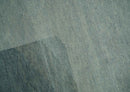 Modern Geometrical Silver, Blue, and Charcoal Hand Knotted 6x9 Wool and Art Silk Area Rug