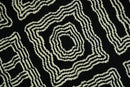 Modern Geometrical Square design Black and Ivory 5x8 Hand loom wool area Rug