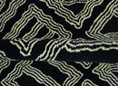 Modern Geometrical Square design Black and Ivory 5x8 Hand loom wool area Rug