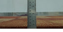 Modern Geometrical Square Shades of Brown Hand Knotted Stripes texture 4.6x6.6 wool and art silk Area rug