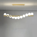 Modern glass ball gold chandelier dining room pendant light
